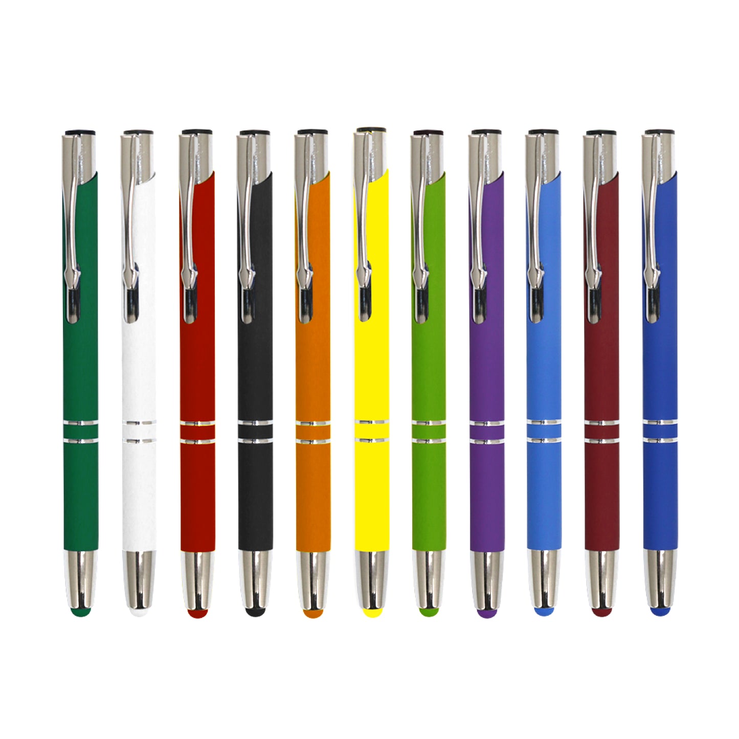 Stylo à bille en aluminium soft touche