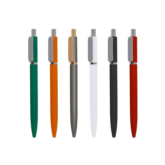 stylo à bille en aluminium soft touche