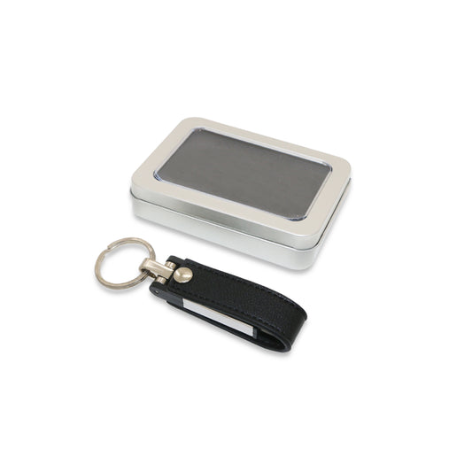 USB 16 GB en similicuir noir